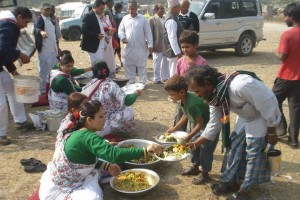Serving Food to the Needy